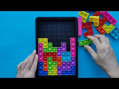 Push Bubble Pop it Tetris Jigsaw Puzzle Toy Unboxing