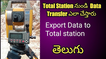 Total station Data Transfer  save job files to USB (or) pendrive in Telugu