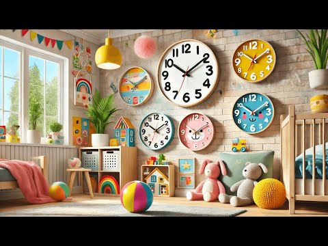 ⏰ Oyster&Pop Learning Clock for Kids - Telling Time Teaching Clock | Best Wall Clocks for Kids ⏰