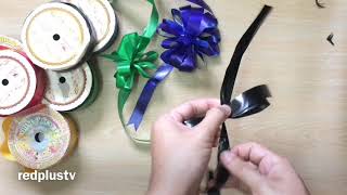 How To Make An Easy Gift Ribbon Bow Step by Step Pompom Pom Pom Pom Must Watch #ribbon #simple #DIY