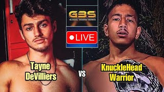 KnuckleHead Warrior VS Tayne DeVilliers Boxing Fight LIVE! | India's 1st PRO Boxing EVENT! | GBS