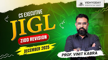 Constitution of India | JIGL I DECEMBER 2025 I PROF. VINIT KABRA