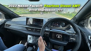 Tata Nexon 2023 Facelift Fearless Diesel Automatic Drive Impression | YD Cars Review !!!