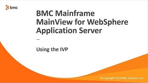 MainView for WebSphere Application Server - Using the IVP