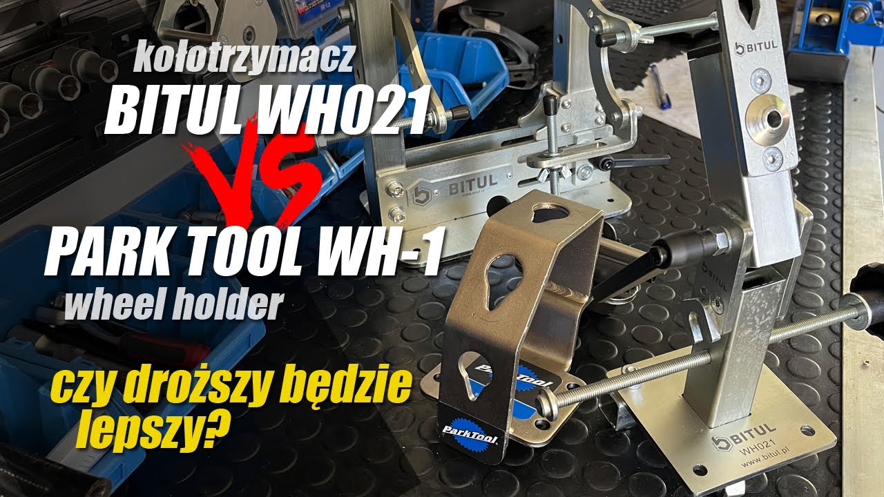 Bitul vs Park Tool, polski kołotrzymacz WH021 vs wheel holder znanego ...