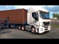 ETS 2 -  Iveco Strails Hi-Way + B Double Container Trailers