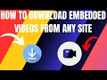 How to Download Embedded Video From Any Website (2024)