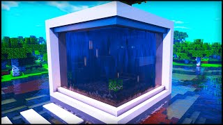 Minecraft Waterfall Modern House How To Build An Easy Modern House Tutorial