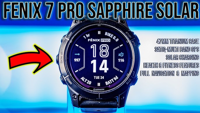  Garmin fēnix 7 Pro Sapphire Solar, reloj inteligente