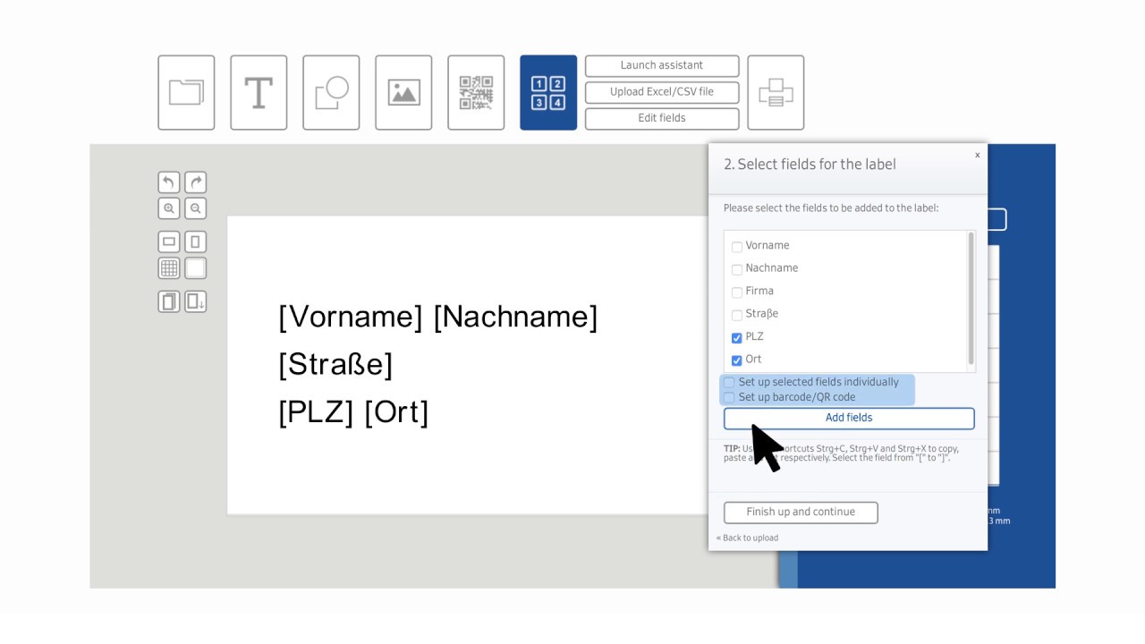 merging excel and word for labels