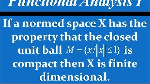 Functional Analysis I
