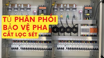Test tủ bảo vệ mất trung tính, mất pha, lỗi pha 100A có cắt lọc sét