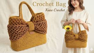 CROCHET BAG 🎀 This Crochet Bow Bag is Easier Than It Looks! 🎀