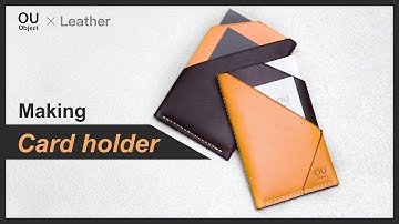 Leather | Making a slim and large capacity card holder/ card wallet / DIY/ pdf pattern