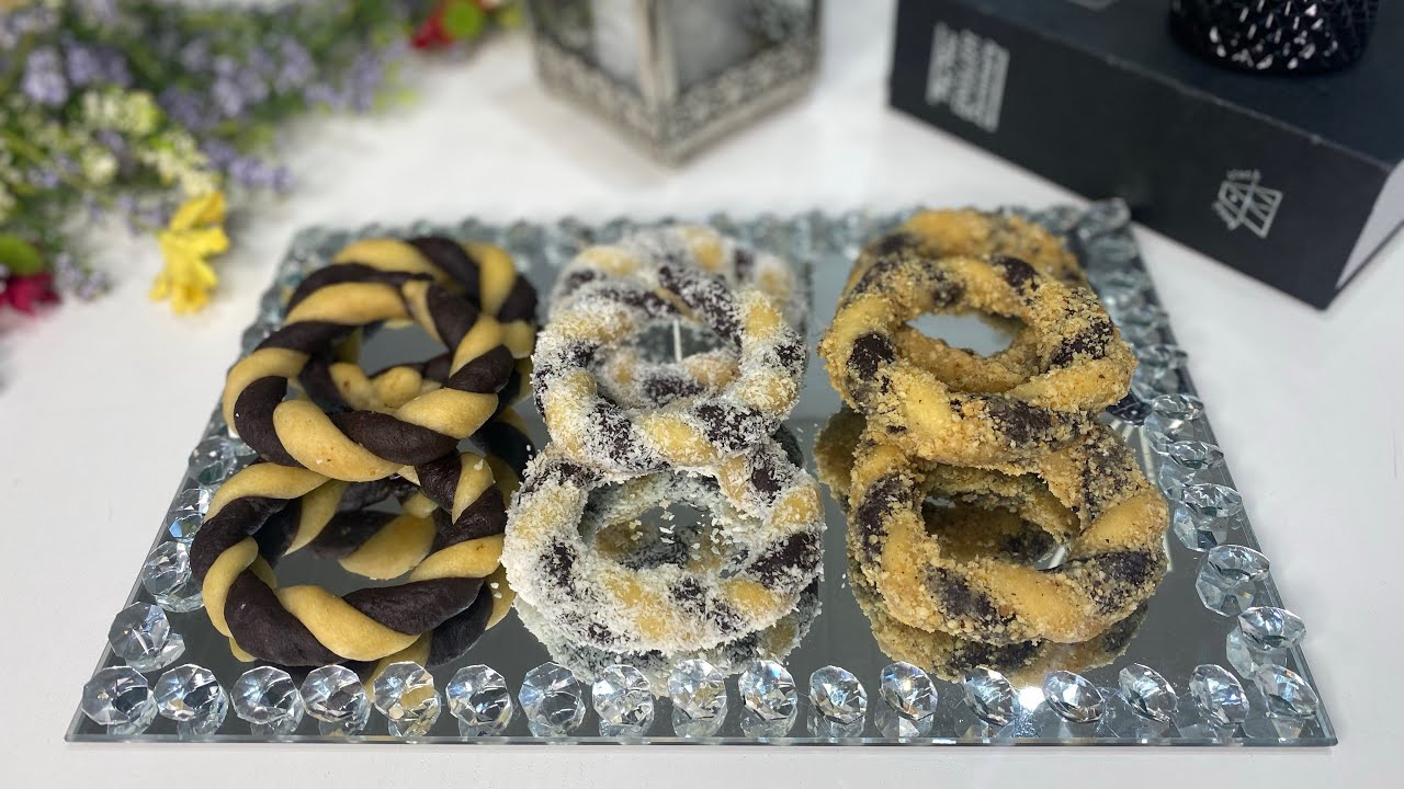 كعك الملون الليبي المعسل من حلويات العيد اقتصادي