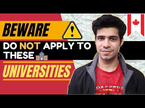 Do not apply to these universities in Canada