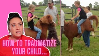 STOP FORCING CHILDREN TO RIDE HORSES