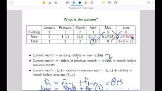 Video #1 ("due" Thursday February 4) - Fibonacci Rabbits  - Solution