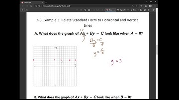 Relate Standard Form to Horizontal and Vertical Lines
