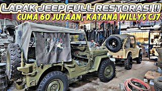 Lapak Bengkel Restorasi Mobil Tua Antik Jakarta nih.. Willys Katana CJ7 Vitara 4x4 Cuma 60 Jutaan 