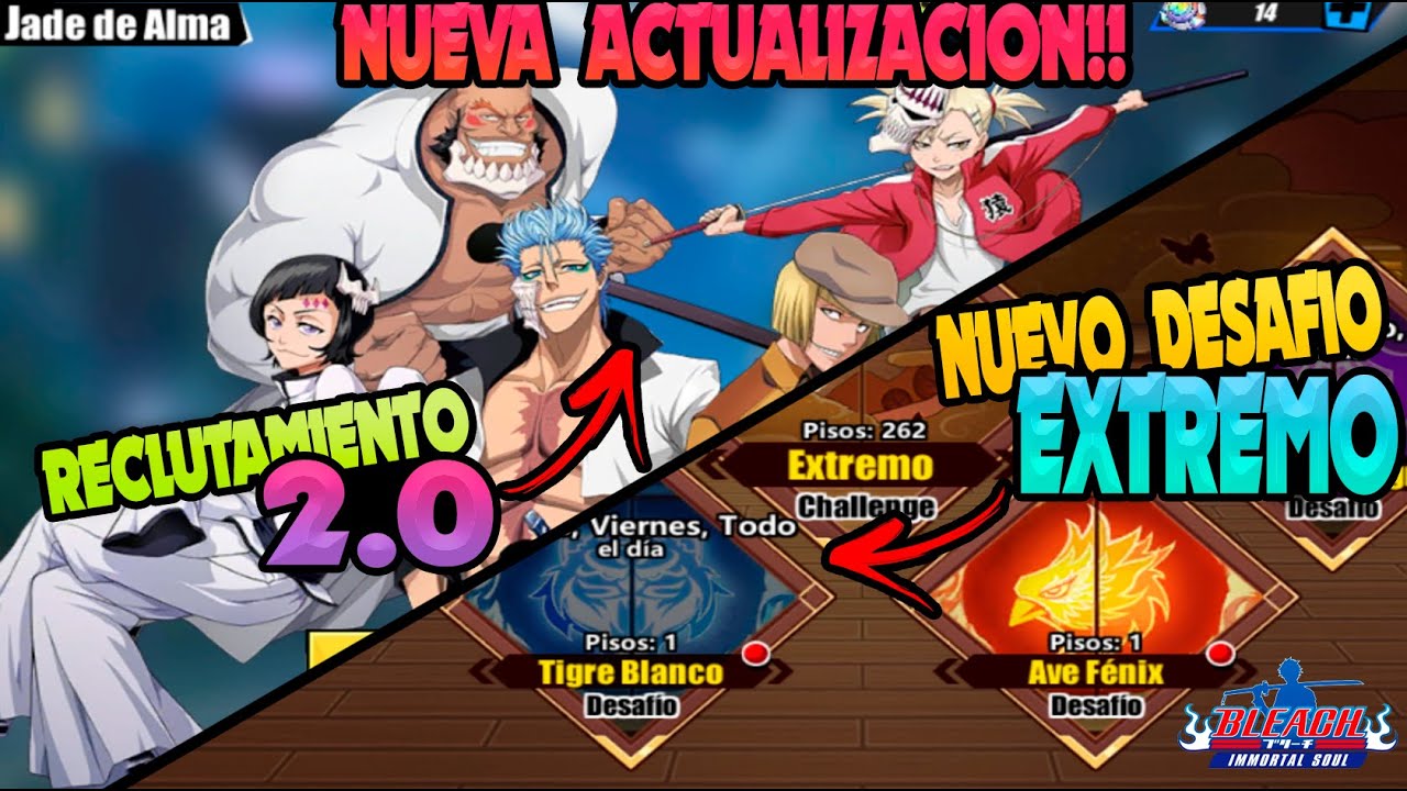 BLEACH IMMORTAL SOUL GAMEPLAY ESPAÑOL ACTUALIZACION RECLUTAMIENTO