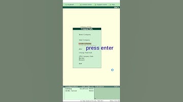 How to create company in tally just 10 seconds #shorts #youtubeshorts #tally