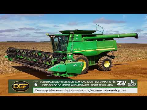Lote 06 - Colheitadeira John Deere 9770 STS c/ Plataforma Soja 640FD | Ano 2013