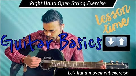 Right hand open string exercise | Left hand movement exercise | Guitar Lesson for beginners | Part-2