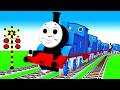 【踏切アニメ】あぶない電車 4 TRAIN THOMAS🚦 Fumikiri 3D Railroad Crossing Animation Kereta Api Kartun #123