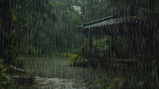 불면증 극복 🌧️ 99% 바로 잠드는 폭우 속 빗소리 ASMR | 수면·집중·스트레스 해소