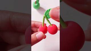 Making Cherry With Polymer Clay Diy