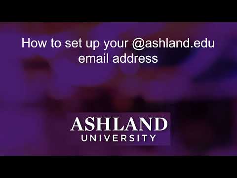 How to set up your @ashland edu email address