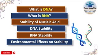 Stability of Nucleic Acid | DNA stability | RNA stability #genetics #microbiology #dna #rna