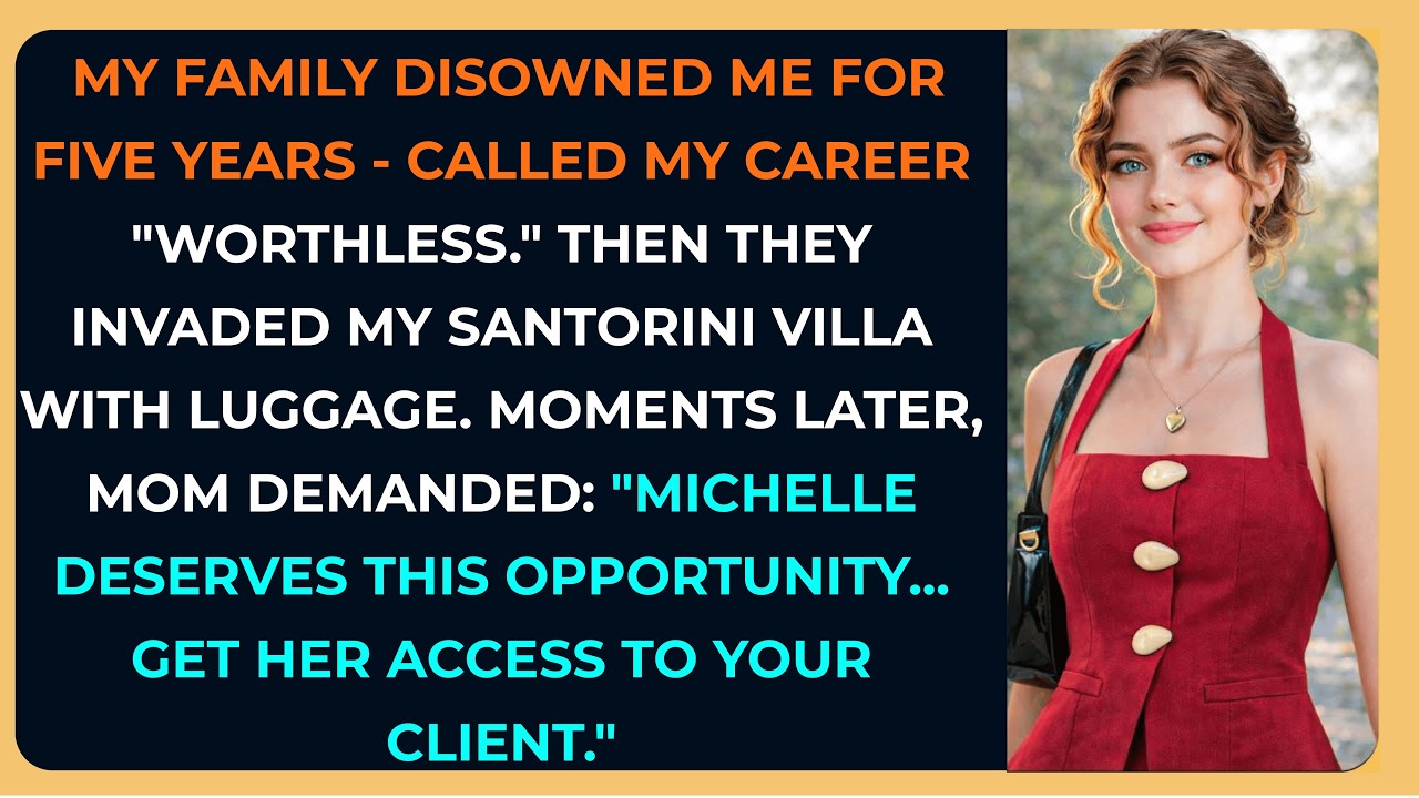 My Family Disowned Me For Five Years — Then They Found My Greek Villa. Mom Demande...