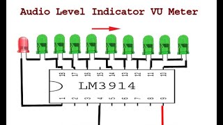 How to make audio level, VU meter using LM3914 ic