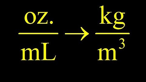 Physics unit analysis:  ounces per milliliter to kilograms per cubic meter density units conversion.
