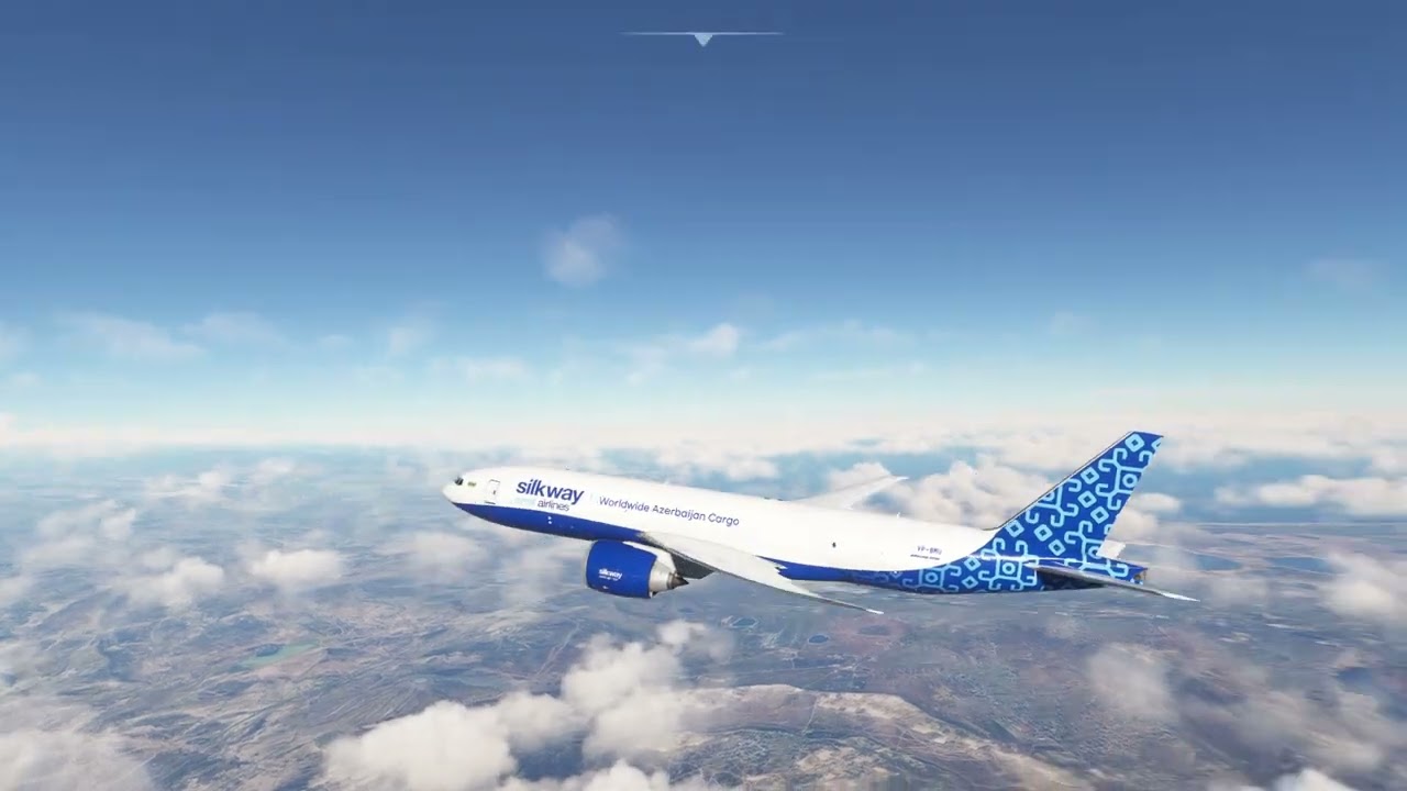 Silkway West Airlines Boeing 777-F Bakı-İstanbul uçuşu , Microsoft Flight Simulator