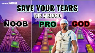 The Weeknd - Save Your Tears - Noob vs Pro vs God (Fortnite Music Blocks)