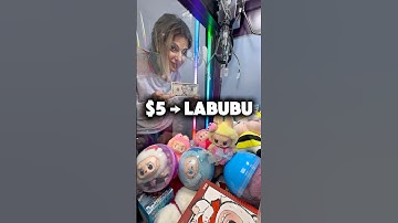 I Tried Winning Labubu with Only $5 🐰💵 #labubu #popmart #blowupovernight