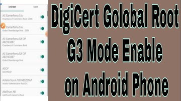 DigiCert Golobal Root G3 Mode Enable on Android Phone