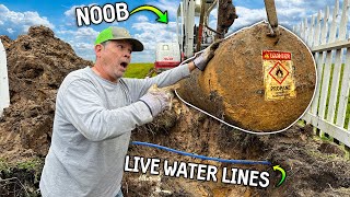 Uncovering a BURIED ABANDONED Propane Tank!