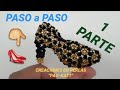Zapato de tacón hecho con perlas o cuentas PARTE 1. (beads). (miçangas) (perlen). (Figuras 3D)