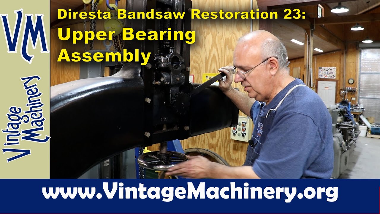 Diresta Bandsaw Restoration 23 Reassembling the Upper Band Saw Wheel Bearing Assembly YouTube