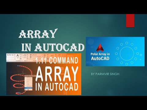 Array used in AutoCAD - YouTube