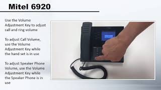 Mitel 6920 Call and Ringer Volume