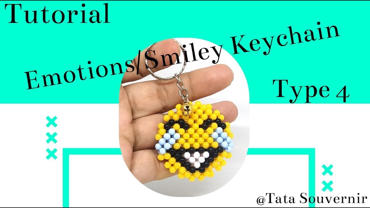 How to Bead Smiley Emotions Keychain Type 4 kerajinan  