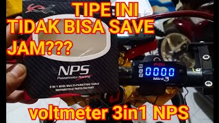 CARA PASANG VOLTMETER 3IN1 NPS .JAM NYA RESET TERUS DAN GA BISA SAVE .