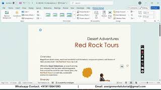 Shelly Cashman Word 365 | Module 11: SAM Project A Desert Adventures