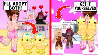 She ONLY Adopted Us Because Of Our GOLDEN UNICORNS In Adopt Me! (Roblox)