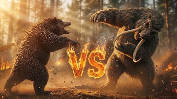 Bear-Boar vs. Mammoth-Rex: The Ultimate Hybrid Monster Battle | Realistic AI Animal Fusion